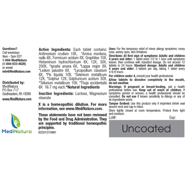 BHI Allergy * BHI Homeopathics/Medinatura Supplement - Conners Clinic